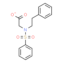 ChemSpider 2D Image | [(2-Phenylethyl)(phenylsulfonyl)amino]acetate | C16H16NO4S