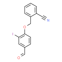 ChemSpider 2D Image | 2-[(4-Formyl-2-iodophenoxy)methyl]benzonitrile | C15H10INO2