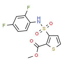ChemSpider 2D Image | Methyl 3-[(2,4-difluorophenyl)sulfamoyl]-2-thiophenecarboxylate | C12H9F2NO4S2