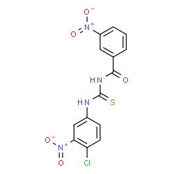 ChemSpider 2D Image | N-[(4-Chloro-3-nitrophenyl)carbamothioyl]-3-nitrobenzamide | C14H9ClN4O5S