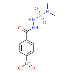 ChemSpider 2D Image | N,N-Dimethyl-2-(4-nitrobenzoyl)hydrazinesulfonamide | C9H12N4O5S
