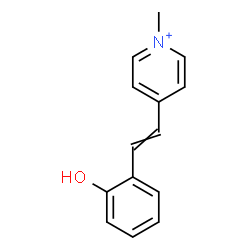 ChemSpider 2D Image | 4-[2-(2-Hydroxyphenyl)vinyl]-1-methylpyridinium | C14H14NO