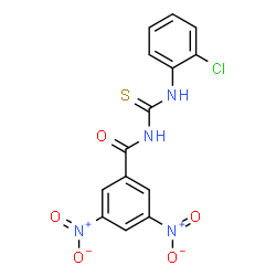 ChemSpider 2D Image | N-[(2-Chlorophenyl)carbamothioyl]-3,5-dinitrobenzamide | C14H9ClN4O5S
