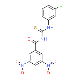 ChemSpider 2D Image | N-[(3-Chlorophenyl)carbamothioyl]-3,5-dinitrobenzamide | C14H9ClN4O5S