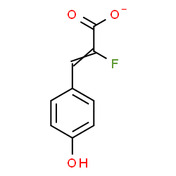 ChemSpider 2D Image | 2-Fluoro-3-(4-hydroxyphenyl)acrylate | C9H6FO3