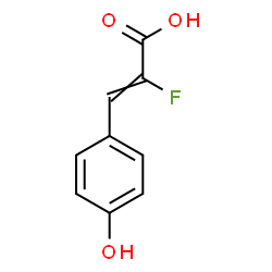 ChemSpider 2D Image | 2-Fluoro-3-(4-hydroxyphenyl)acrylic acid | C9H7FO3
