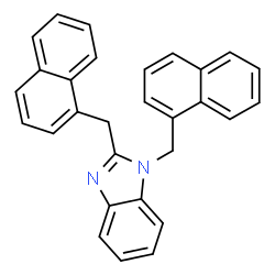 ChemSpider 2D Image | 1,2-Bis(1-naphthylmethyl)-1H-benzimidazole | C29H22N2