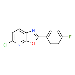 ChemSpider 2D Image | 5-Chloro-2-(4-fluorophenyl)[1,3]oxazolo[5,4-b]pyridine | C12H6ClFN2O