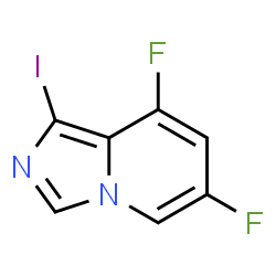 ChemSpider 2D Image | 6,8-Difluoro-1-iodoimidazo[1,5-a]pyridine | C7H3F2IN2