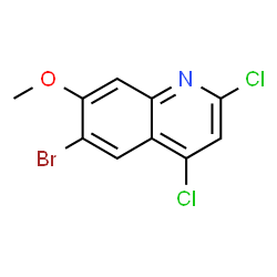 ChemSpider 2D Image | 6-Bromo-2,4-dichloro-7-methoxyquinoline | C10H6BrCl2NO