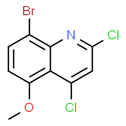 ChemSpider 2D Image | 8-Bromo-2,4-dichloro-5-methoxyquinoline | C10H6BrCl2NO