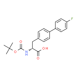 ChemSpider 2D Image | (2R)-3-(4'-Fluoro-4-biphenylyl)-2-({[(2-methyl-2-propanyl)oxy]carbonyl}amino)propanoic acid (non-preferred name) | C20H22FNO4