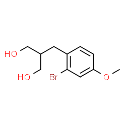 ChemSpider 2D Image | 2-(2-Bromo-4-methoxybenzyl)-1,3-propanediol | C11H15BrO3