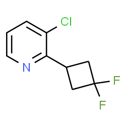 ChemSpider 2D Image | 3-Chloro-2-(3,3-difluorocyclobutyl)pyridine | C9H8ClF2N
