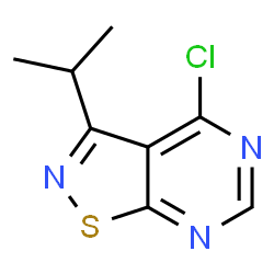 ChemSpider 2D Image | 4-Chloro-3-isopropyl[1,2]thiazolo[5,4-d]pyrimidine | C8H8ClN3S