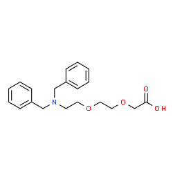 ChemSpider 2D Image | {2-[2-(Dibenzylamino)ethoxy]ethoxy}acetic acid | C20H25NO4