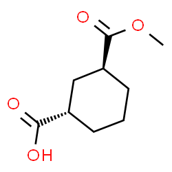 ChemSpider 2D Image | (1S,3S)-3-(Methoxycarbonyl)cyclohexanecarboxylic acid | C9H14O4