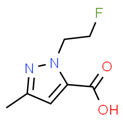 ChemSpider 2D Image | 1-(2-Fluoroethyl)-3-methyl-1H-pyrazole-5-carboxylic acid | C7H9FN2O2