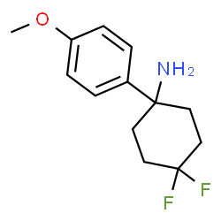 ChemSpider 2D Image | 4,4-Difluoro-1-(4-methoxyphenyl)cyclohexanamine | C13H17F2NO