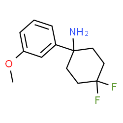 ChemSpider 2D Image | 4,4-Difluoro-1-(3-methoxyphenyl)cyclohexanamine | C13H17F2NO