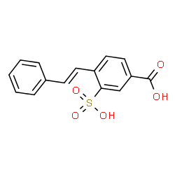 ChemSpider 2D Image | 4-[(E)-2-Phenylvinyl]-3-sulfobenzoic acid | C15H12O5S