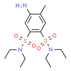 ChemSpider 2D Image | 4-Amino-N,N,N',N'-tetraethyl-5-methyl-1,2-benzenedisulfonamide | C15H27N3O4S2