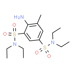 ChemSpider 2D Image | 4-Amino-N,N,N',N'-tetraethyl-5-methyl-1,3-benzenedisulfonamide | C15H27N3O4S2