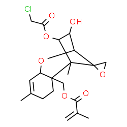 ChemSpider 2D Image | 4-(2-Chloroacetoxy)-3-hydroxy-12,13-epoxytrichothec-9-en-15-yl methacrylate | C21H27ClO7