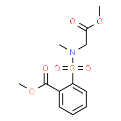 ChemSpider 2D Image | Methyl 2-[(2-methoxy-2-oxoethyl)(methyl)sulfamoyl]benzoate | C12H15NO6S