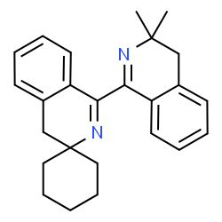 ChemSpider 2D Image | 1'-(3,3-Dimethyl-3,4-dihydro-1-isoquinolinyl)-4'H-spiro[cyclohexane-1,3'-isoquinoline] | C25H28N2