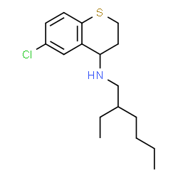 ChemSpider 2D Image | 6-Chloro-N-(2-ethylhexyl)-4-thiochromanamine | C17H26ClNS