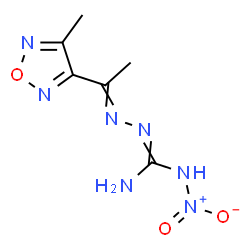 ChemSpider 2D Image | Hydrazinecarboximidamide, 2-[1-(4-methyl-1,2,5-oxadiazol-3-yl)ethylidene]-N-nitro- | C6H9N7O3
