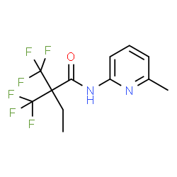 ChemSpider 2D Image | N-(6-Methyl-2-pyridinyl)-2,2-bis(trifluoromethyl)butanamide | C12H12F6N2O