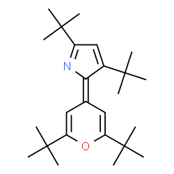 ChemSpider 2D Image | 2-[2,6-Bis(2-methyl-2-propanyl)-4H-pyran-4-ylidene]-3,5-bis(2-methyl-2-propanyl)-2H-pyrrole | C25H39NO