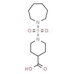 ChemSpider 2D Image | 1-(1-Azepanylsulfonyl)-4-piperidinecarboxylic acid | C12H22N2O4S