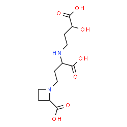 ChemSpider 2D Image | 1-{3-Carboxy-3-[(3-carboxy-3-hydroxypropyl)amino]propyl}-2-azetidinecarboxylic acid | C12H20N2O7