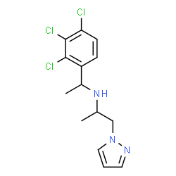 ChemSpider 2D Image | 1-(1H-Pyrazol-1-yl)-N-[1-(2,3,4-trichlorophenyl)ethyl]-2-propanamine | C14H16Cl3N3