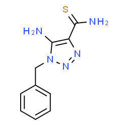 ChemSpider 2D Image | 5-Amino-1-benzyl-1H-1,2,3-triazole-4-carbothioamide | C10H11N5S