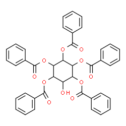 ChemSpider 2D Image | 6-Hydroxy-1,2,3,4,5-cyclohexanepentayl pentabenzoate | C41H32O11