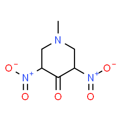 ChemSpider 2D Image | 1-Methyl-3,5-dinitro-4-piperidinone | C6H9N3O5
