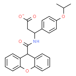 ChemSpider 2D Image | 3-(4-Isopropoxyphenyl)-3-[(9H-xanthen-9-ylcarbonyl)amino]propanoate | C26H24NO5