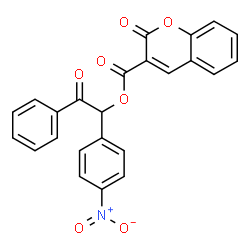 ChemSpider 2D Image | 1-(4-Nitrophenyl)-2-oxo-2-phenylethyl 2-oxo-2H-chromene-3-carboxylate | C24H15NO7
