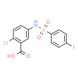 ChemSpider 2D Image | 2-Chloro-5-{[(4-iodophenyl)sulfonyl]amino}benzoic acid | C13H9ClINO4S