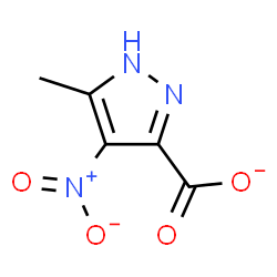 ChemSpider 2D Image | 5-Methyl-4-nitro-1H-pyrazole-3-carboxylate | C5H4N3O4
