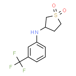 ChemSpider 2D Image | 3-{[3-(trifluoromethyl)phenyl]amino}-1$l^{6}-thiolane-1,1-dione | C11H12F3NO2S