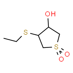 ChemSpider 2D Image | 4-(Ethylsulfanyl)tetrahydro-3-thiopheneol 1,1-dioxide | C6H12O3S2