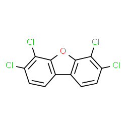 ChemSpider 2D Image | 3,4,6,7-TETRACHLORODIBENZOFURAN | C12H4Cl4O