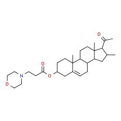 ChemSpider 2D Image | 16-Methyl-20-oxopregn-5-en-3-yl 3-(4-morpholinyl)propanoate | C29H45NO4