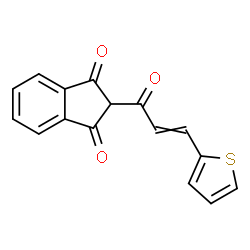 ChemSpider 2D Image | 2-[3-(2-Thienyl)acryloyl]-1H-indene-1,3(2H)-dione | C16H10O3S
