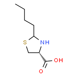 ChemSpider 2D Image | (4R)-2-Butyl-1,3-thiazolidine-4-carboxylic acid | C8H15NO2S